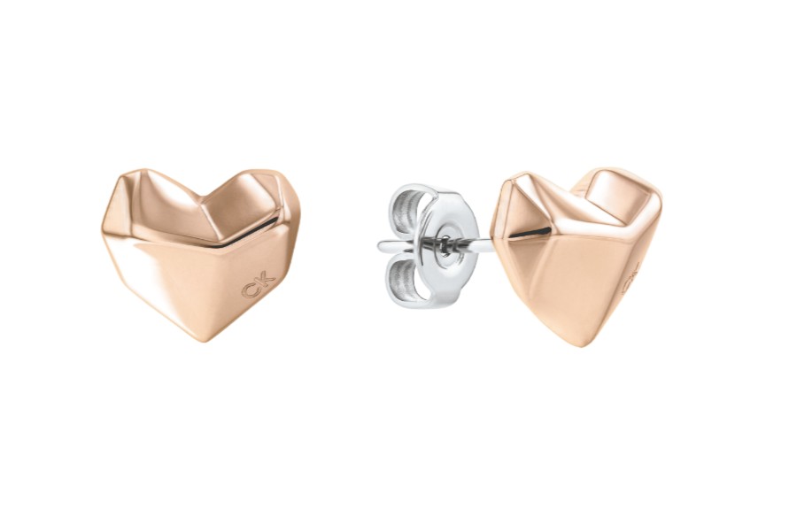 Calvin Klein Romantické bronzové náušnice se srdíčkem In Love 35000043 - Náušnice Pecky