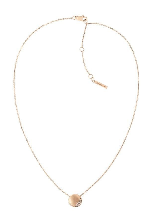 Calvin Klein Slušivý bronzový náhrdelník s krystaly Minimal 35000145 - Náhrdelníky