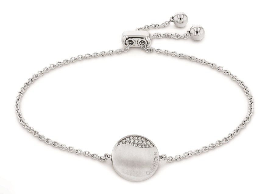 Calvin Klein Slušivý ocelový náramek s krystaly Minimal 35000134 - Náramky Náramky se symboly