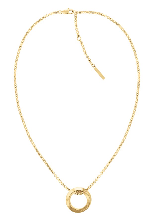 Calvin Klein Slušivý pozlacený dámský náhrdelník z oceli 35000307 - Náhrdelníky
