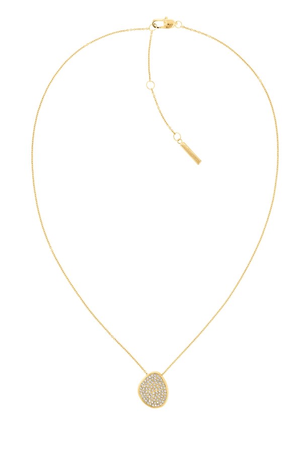 Calvin Klein Slušivý pozlacený náhrdelník s krystaly Fascinate 35000224 - Náhrdelníky