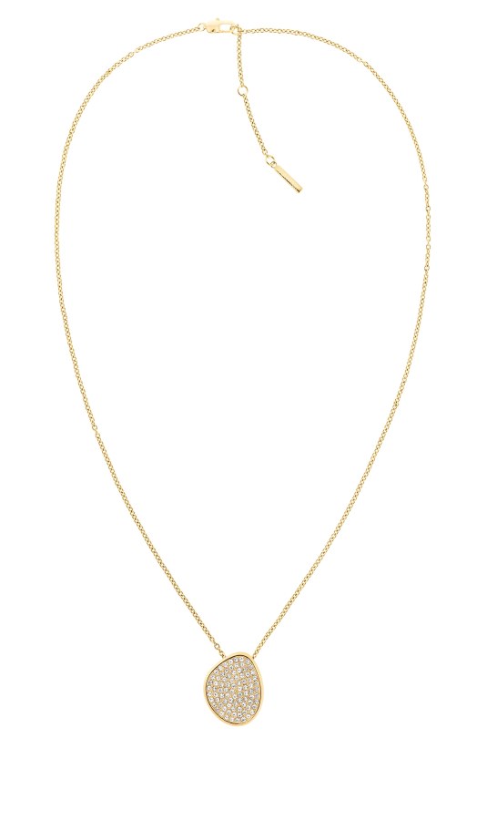 Calvin Klein Slušivý pozlacený náhrdelník s krystaly Fascinate 35000331 - Náhrdelníky