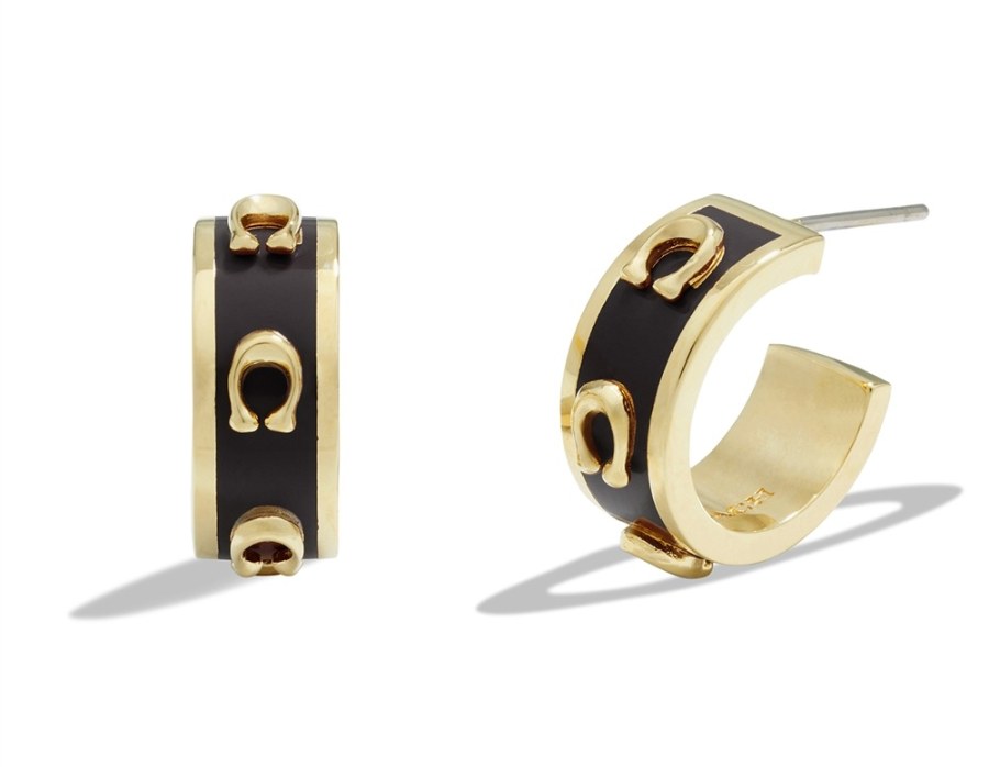 Coach Fashion půlkruhové náušnice pro ženy 37448375GLD001 - Náušnice Kruhy