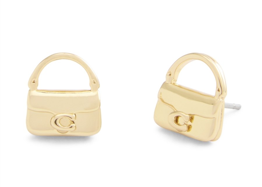 Coach Módní náušnice pro ženy Kabelka 37527579GLD710 - Náušnice S kamínky