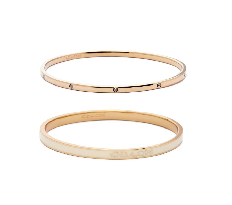 Coach Sada pozlacených pevných náramků 37463839GLD100 - Náramky Pevné náramky