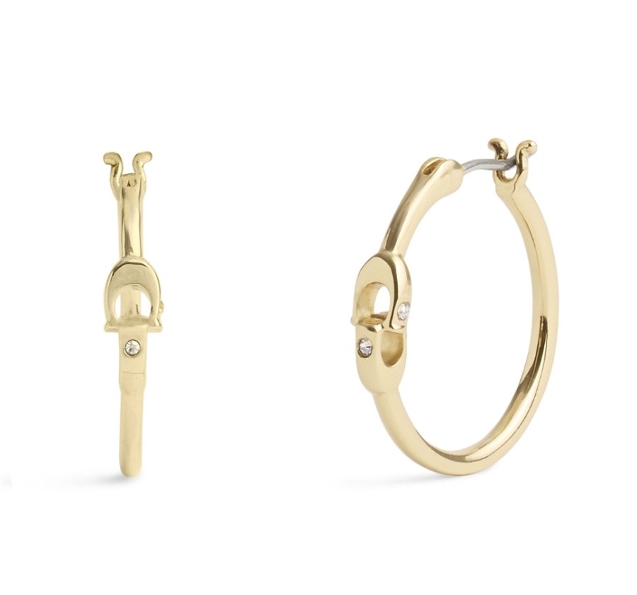 Coach Kruhové náušnice z&nbsp;pozlacené mosazi 37408160GLD710 - Náušnice Kruhy