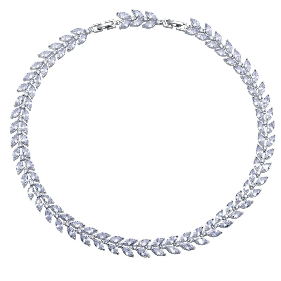 CRYSTalp Elegantní náhrdelník s krystaly Luminous 12251.R - Náhrdelníky