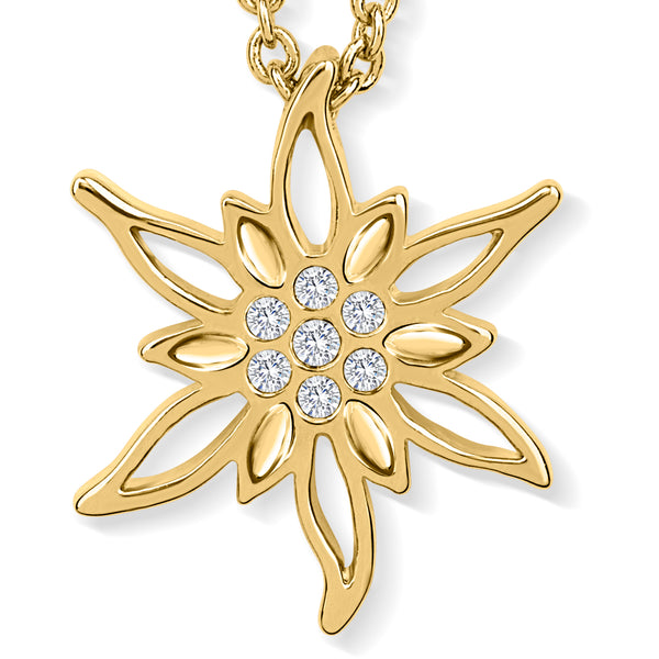 CRYSTalp Elegantní pozlacený náhrdelník Protěž s krystaly 30075.CRY.G - Náhrdelníky