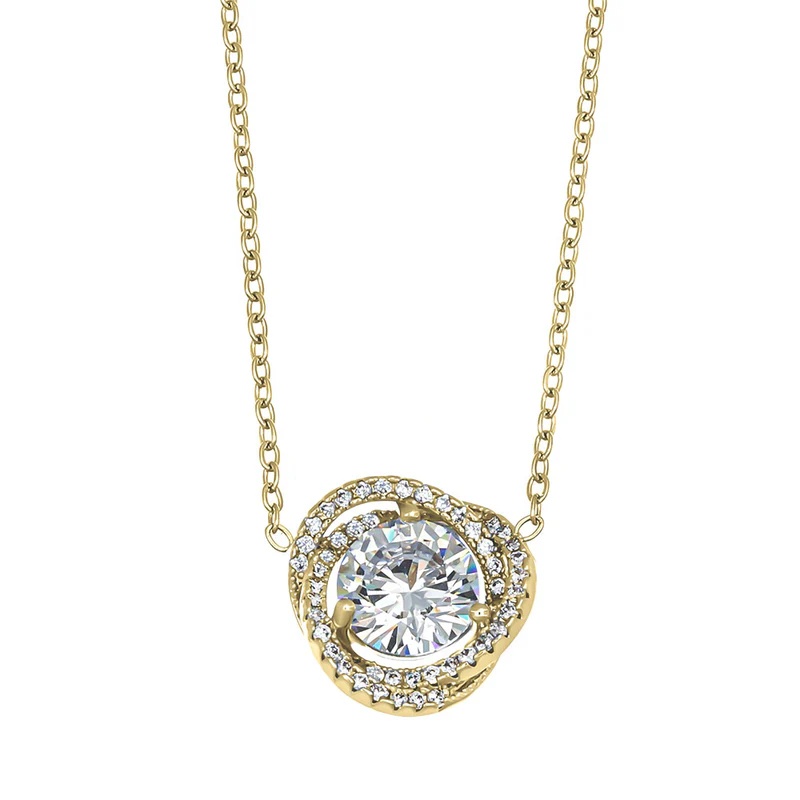CRYSTalp Elegantní pozlacený náhrdelník s krystaly Ray 32334.G CRYSTalp Elegantní pozlacený náhrdelník s krystaly Ray 32334.G - Náhrdelníky