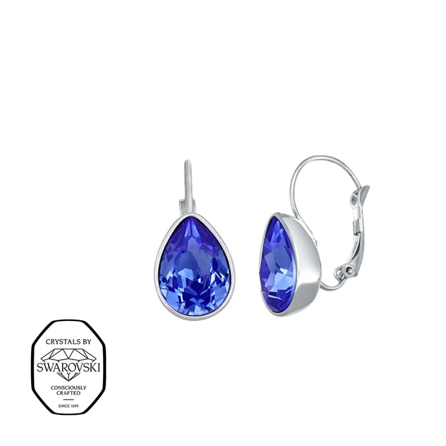 CRYSTalp Elegantní visací náušnice s krystalem Swarovski Sundrop 42271.SAP.E