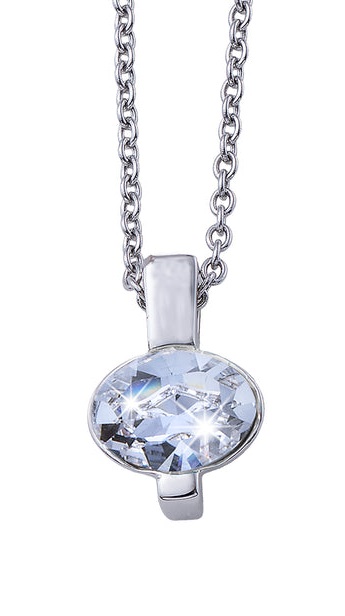 CRYSTalp Fashion náhrdelník s čirým krystalem Simply 32204.CRY.R - Náhrdelníky