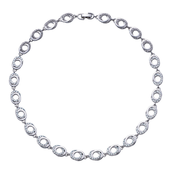 CRYSTalp Luxusní náhrdelník s krystaly Orbita 12210.R - Náhrdelníky