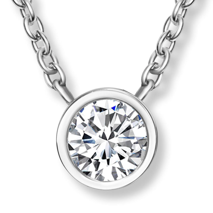 CRYSTalp Minimalistický ocelový náhrdelník s krystalem Soliter 30398.CRY.E - Náhrdelníky