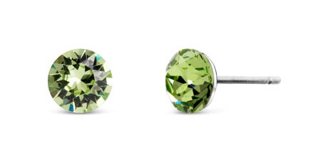 CRYSTalp Oblíbené náušnice se zelenými krystaly Tubby Mini 4200.PER.R - Náušnice Pecky