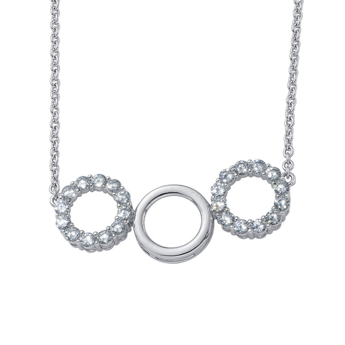 CRYSTalp Okouzlující náhrdelník s blyštivými krystaly 32151.R - Náhrdelníky