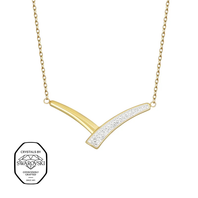 CRYSTalp Pozlacený náhrdelník se Swarovski krystaly Secret 12408.EG - Náhrdelníky Náhrdelníky s&nbsp;kameny