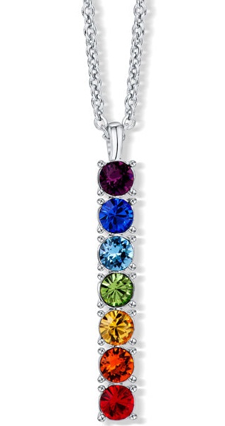 CRYSTalp Překrásný náhrdelník s krystaly Chakra 30092.MLT.R - Náhrdelníky