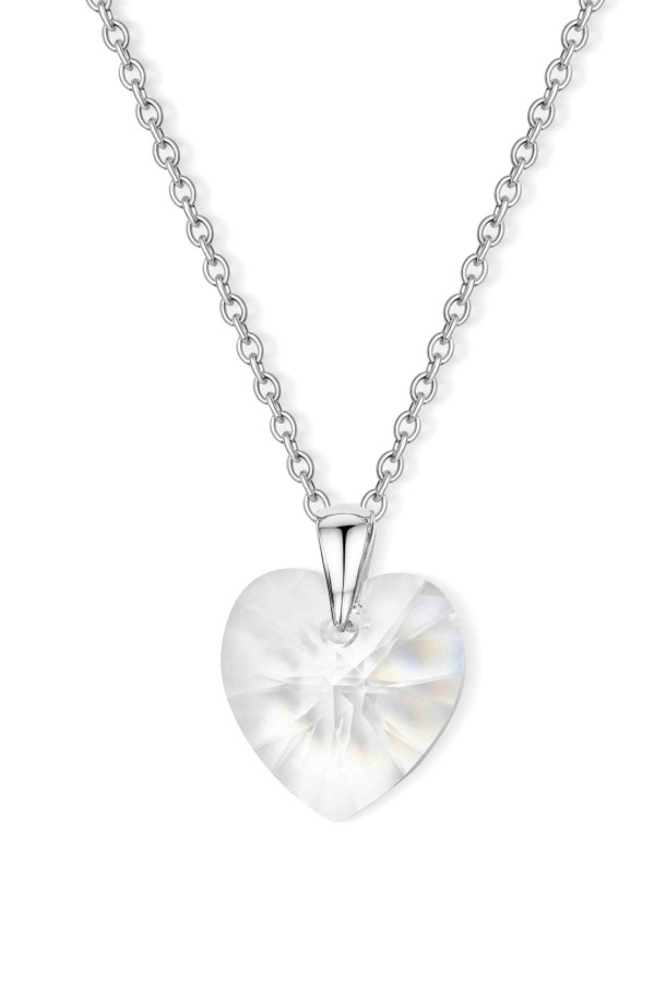 CRYSTalp Romantický náhrdelník se srdcem Lovely Heart 3048.CAB.R - Náhrdelníky