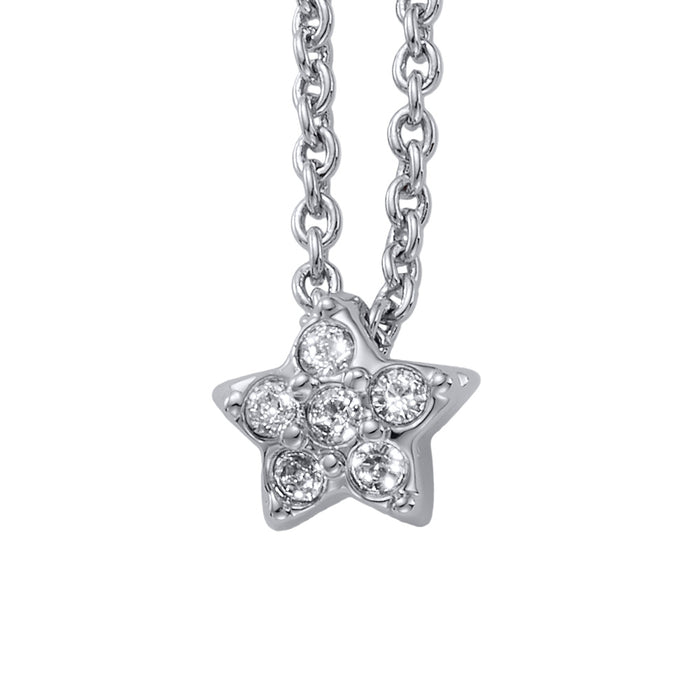 CRYSTalp Slušivý náhrdelník s krystaly Hvězdička 32115.R - Náhrdelníky