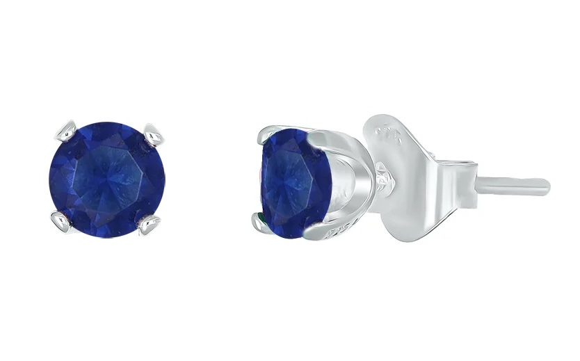 CRYSTalp Stříbrné pecky s modrým krystalem Feel 42270.BLU.S - Náušnice Pecky