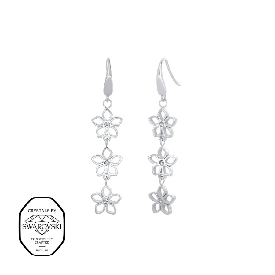 CRYSTalp Visací náušnice s&nbsp;krystaly Swarovski Formentera 42428.E - Náušnice S kamínky