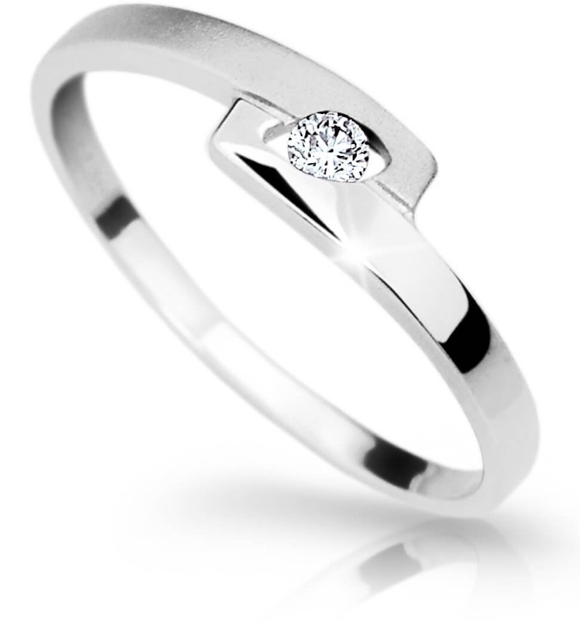 Cutie Diamonds Elegantní prsten z bílého zlata s briliantem DZ6725-1284-00-X-2 58 mm - Prsteny Prsteny s kamínkem