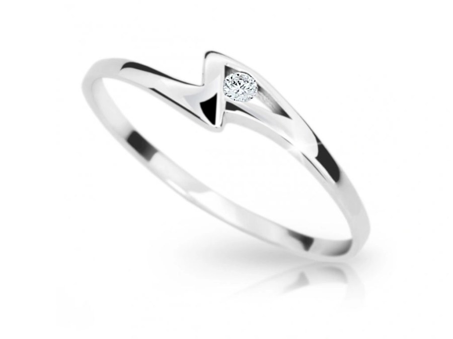 Cutie Diamonds Krásný prsten z bílého zlata s diamantem DZ6738-1138-10-X-2 65 mm Cutie Diamonds Krásný prsten z bílého zlata s diamantem DZ6738-1138-10-X-2 65 mm - Prsteny Prsteny s kamínkem