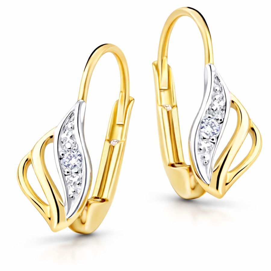 Cutie Diamonds Luxusní bicolor náušnice ze zlata s brilianty DZ8024-R-55-00-X-R1