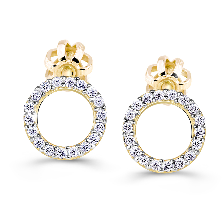 Cutie Diamonds Luxusní náušnice ze žlutého zlata s brilianty DZ60240-30-00-X-1 - Náušnice Pecky