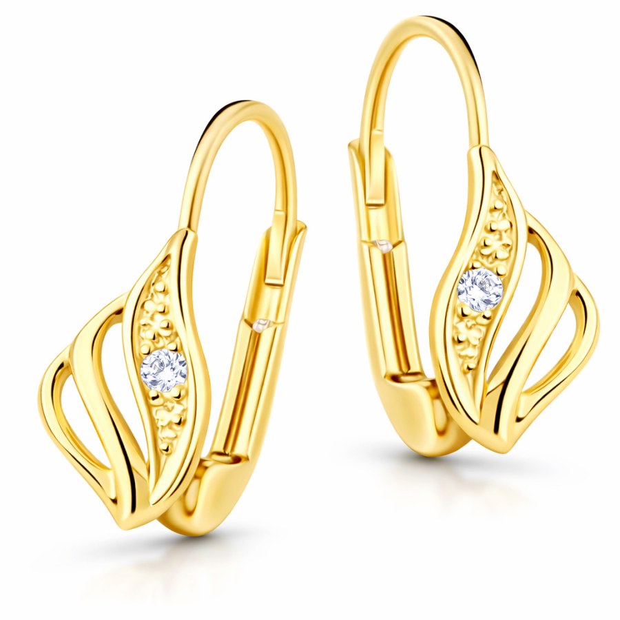 Cutie Diamonds Luxusní náušnice ze žlutého zlata s&nbsp;brilianty DZ8024-L-55-00-X-L1 - Náušnice Visací náušnice