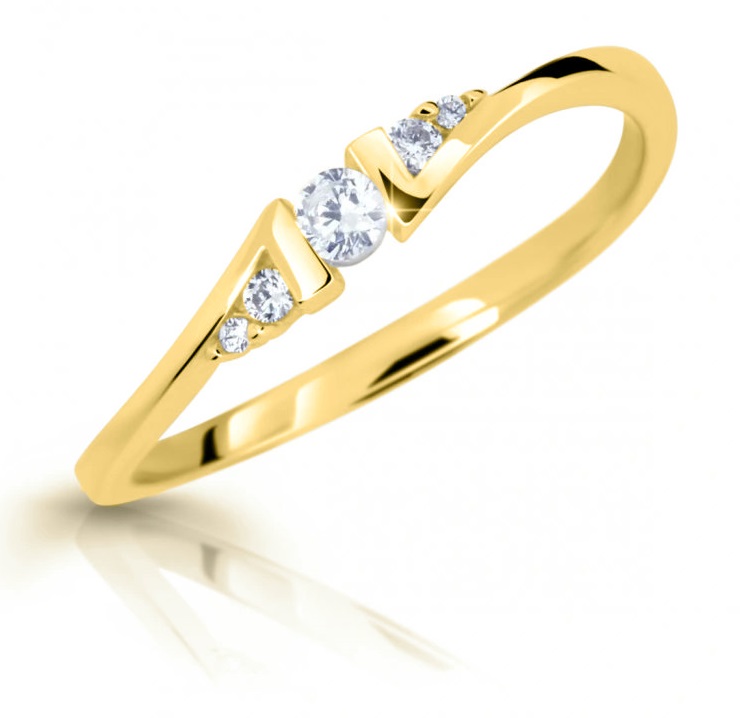 Cutie Diamonds Půvabný prsten ze žlutého zlata s brilianty DZ6720-3054-00-X-1 57 mm Cutie Diamonds Půvabný prsten ze žlutého zlata s brilianty DZ6720-3054-00-X-1 57 mm - Prsteny Prsteny s kamínkem
