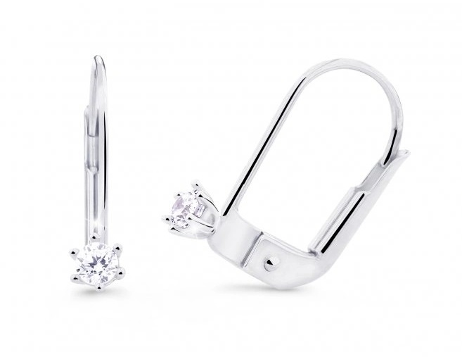Cutie Jewellery Decentní náušnice z&nbsp;bílého zlata Z8020-55-10-X-2 - Náušnice Visací náušnice