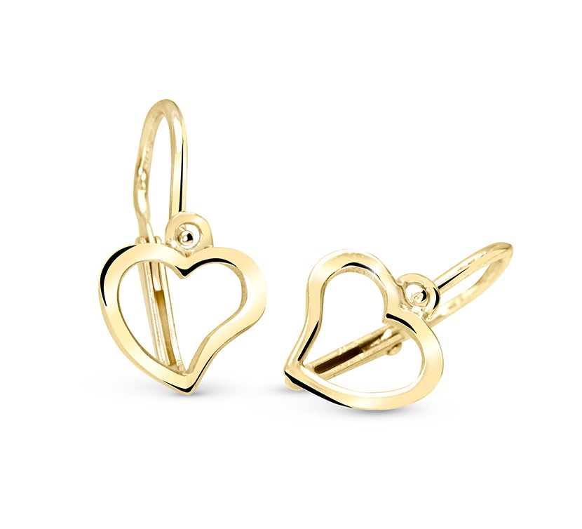 Cutie Jewellery Srdíčkové náušničky ze žlutého zlata C2760-10-X-1 Cutie Jewellery Srdíčkové náušničky ze žlutého zlata C2760-10-X-1 - Náušnice Visací náušnice