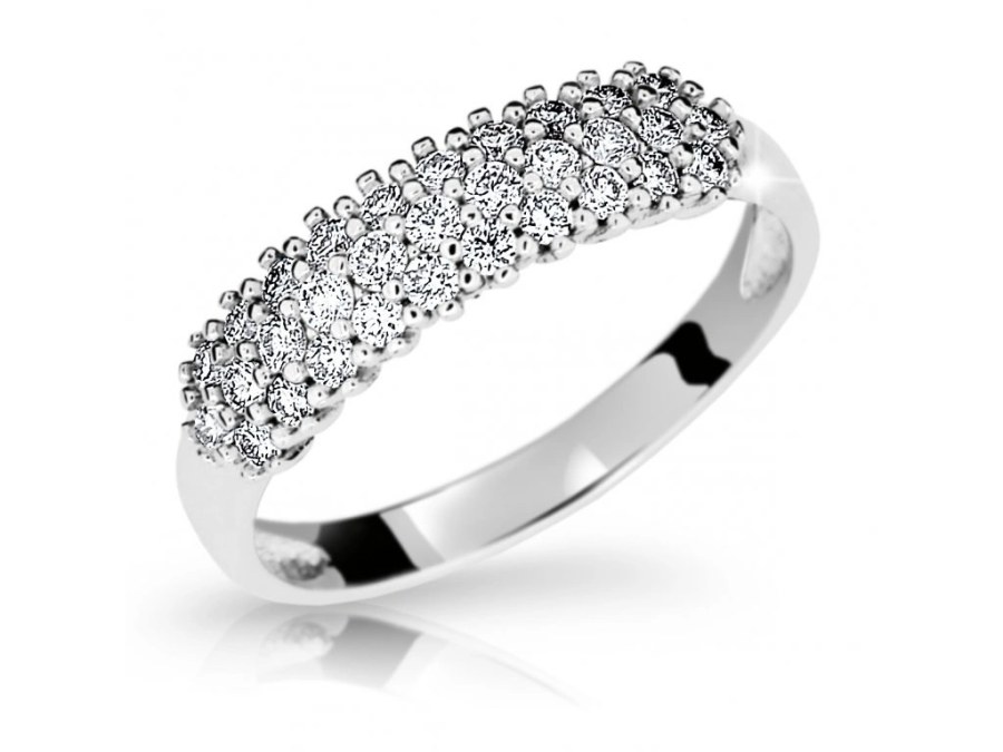 Cutie Jewellery Dokonalý prsten z bílého zlata se zirkony Z6882-1973-10-X-2 62 mm