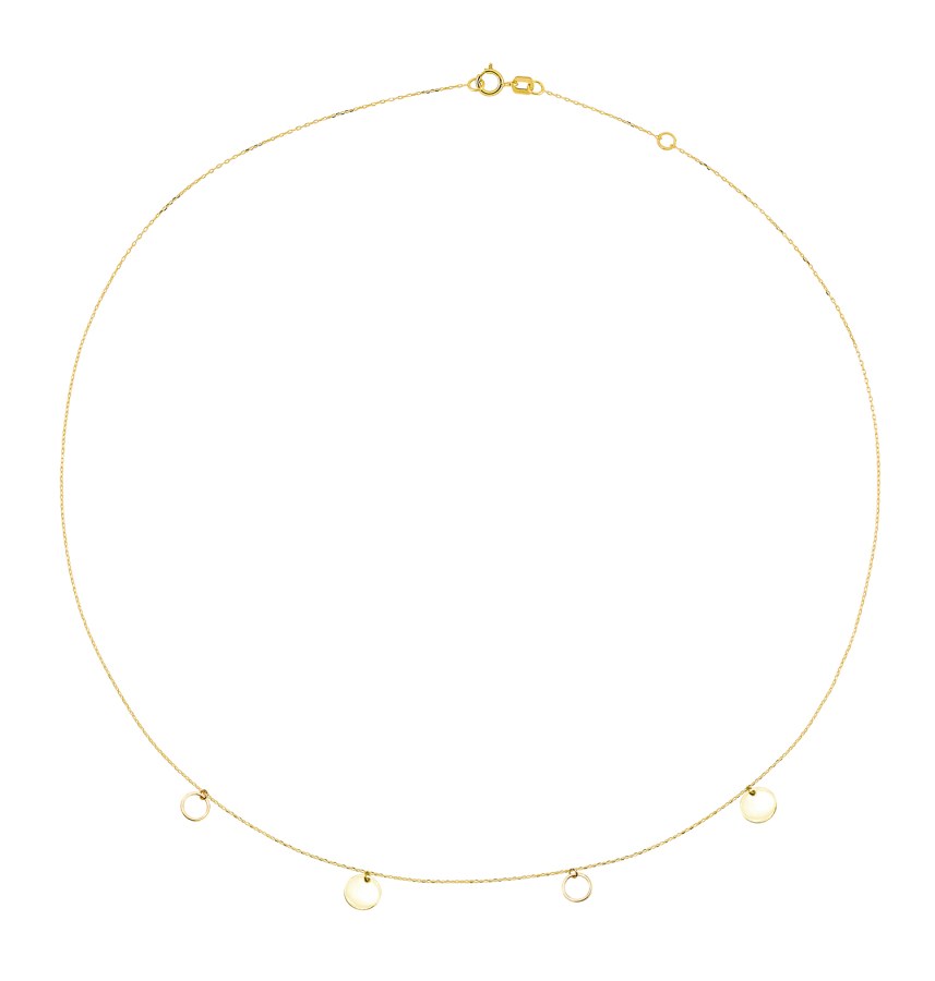 Cutie Jewellery Elegantní minimalistický náhrdelník ze žlutého zlata Z0100-40-X-1 - Náhrdelníky