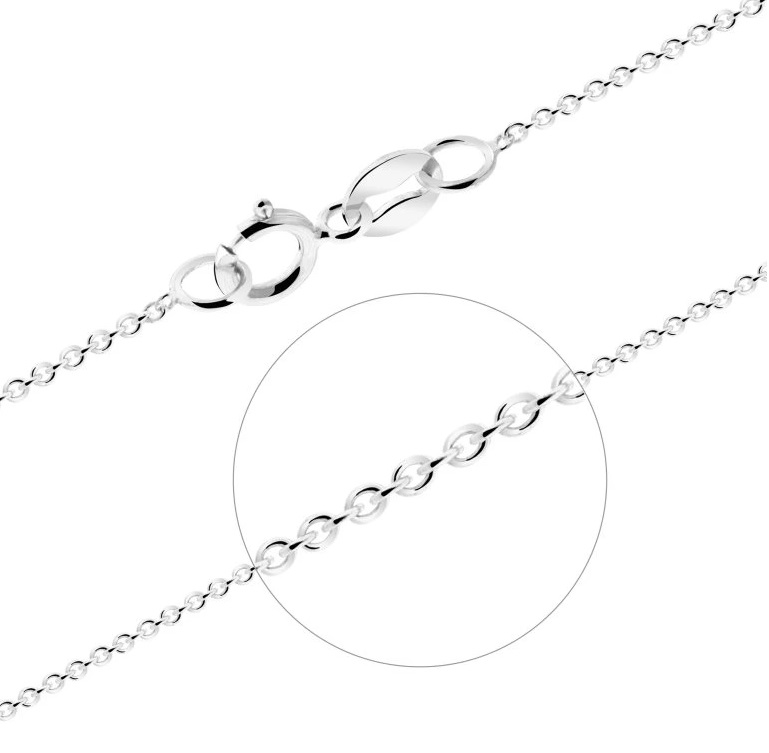 Cutie Jewellery Jemný řetízek z bílého zlata Anker Z0012 50 cm - Řetízky