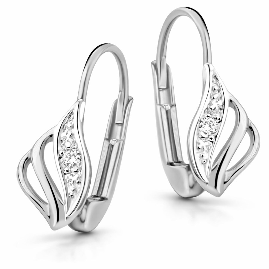 Cutie Jewellery Luxusní náušnice s&nbsp;třpytivými zirkony Z8024-55-10-X-2 - Náušnice Visací náušnice