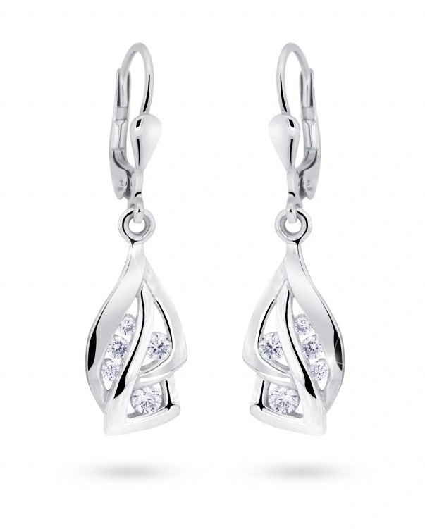Cutie Jewellery Luxusní náušnice z bílého zlata s třpytivými zirkony Z8045-55-10-X-2 Cutie Jewellery Luxusní náušnice z bílého zlata s třpytivými zirkony Z8045-55-10-X-2 - Náušnice Visací náušnice