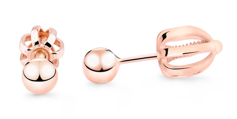 Cutie Jewellery Minimalistické náušnice pecky z růžového zlata Z5014-30-X-4 Cutie Jewellery Minimalistické náušnice pecky z růžového zlata Z5014-30-X-4 - Náušnice Pecky
