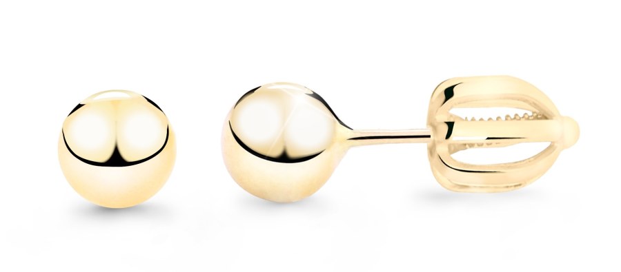 Cutie Jewellery Minimalistické náušnice pecky ze žlutého zlata Z5016-30-X-1 - Náušnice Pecky