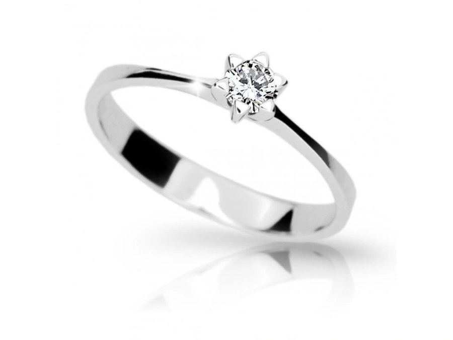 Cutie Jewellery Minimalistický prsten z&nbsp;bílého zlata Z6812-1953-10-X-2 50 mm - Prsteny Prsteny s&nbsp;kamínkem