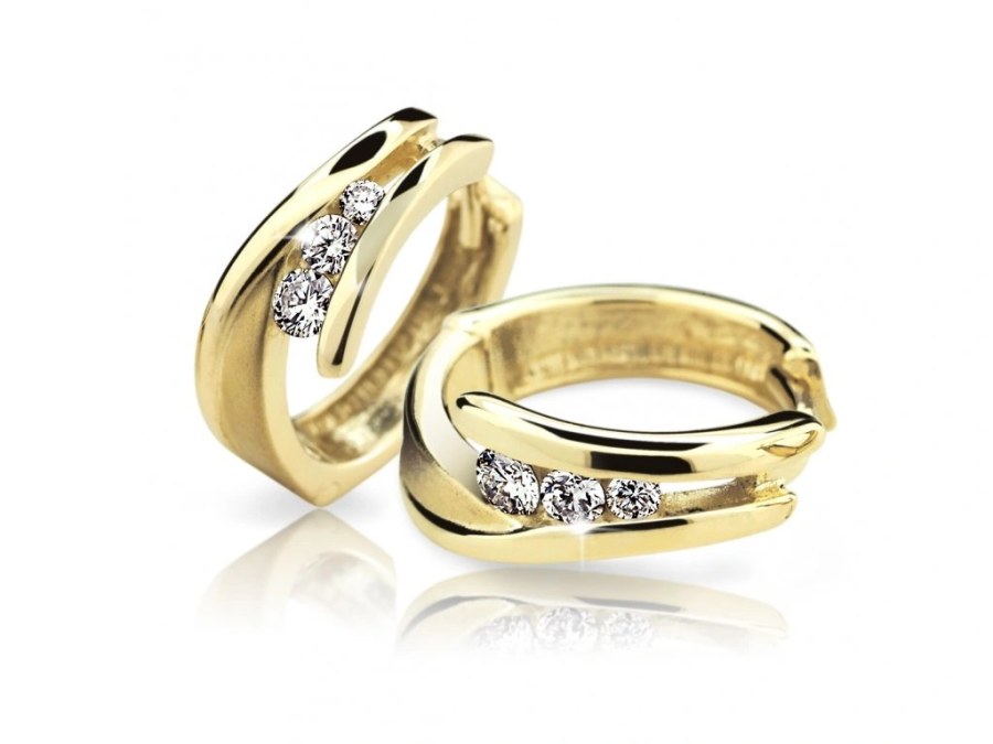 Cutie Jewellery Nadčasové kruhové náušnice ze žlutého zlata Z6433-1794-80-10-X-1 - Náušnice Kruhy