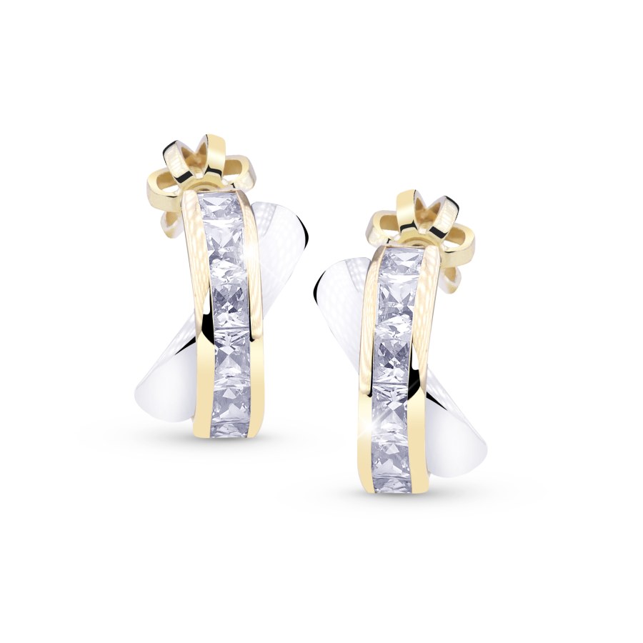Cutie Jewellery Nadčasové půlkruhové náušnice ze zlata Z5023-30-10-X-1S - Náušnice Kruhy