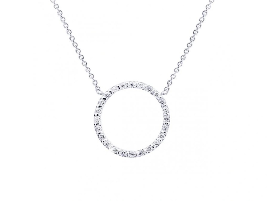 Cutie Jewellery Náhrdelník z bílého zlata se zirkony Z6323-40-10-X-2 50 cm - Náhrdelníky Náhrdelníky s kameny