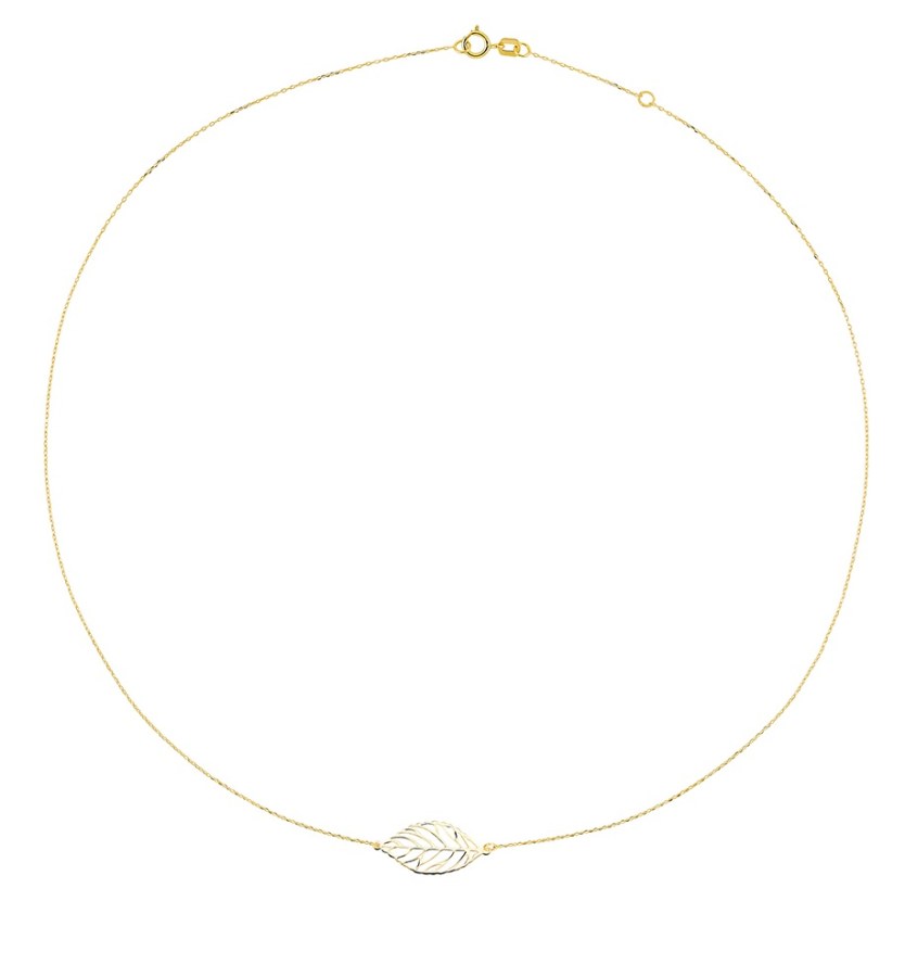 Cutie Jewellery Něžný náhrdelník ze žlutého zlata Lístek Z0130-40-X-1 Cutie Jewellery Něžný náhrdelník ze žlutého zlata Lístek Z0130-40-X-1 - Náhrdelníky