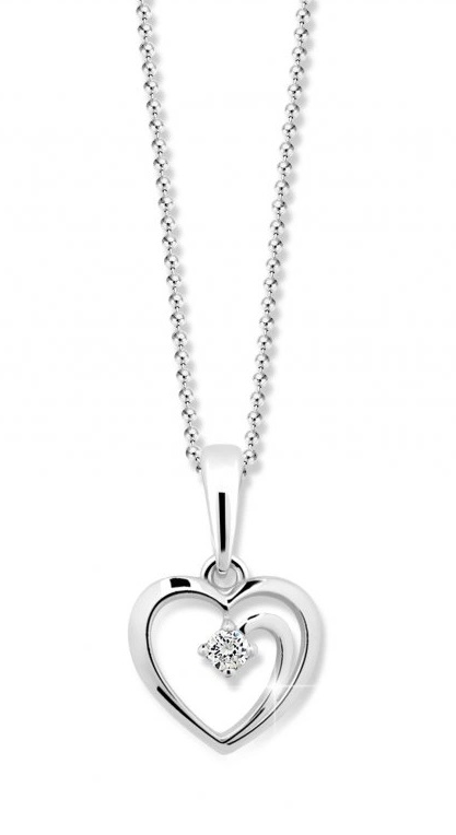Cutie Jewellery Romantický přívěsek z&nbsp;bílého zlata Z6300-1602-40-10-X-2 - Přívěsky Přívěsky na řetízky