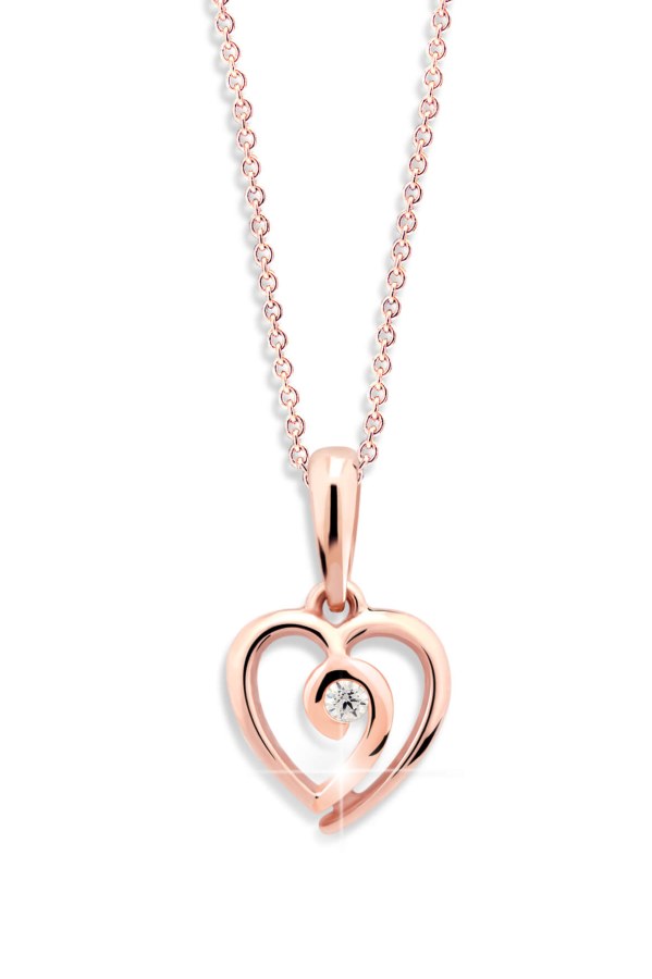 Cutie Jewellery Romantický přívěsek z růžového zlata Z6298-1609-40-10-X-4 - Přívěsky Přívěsky na řetízky