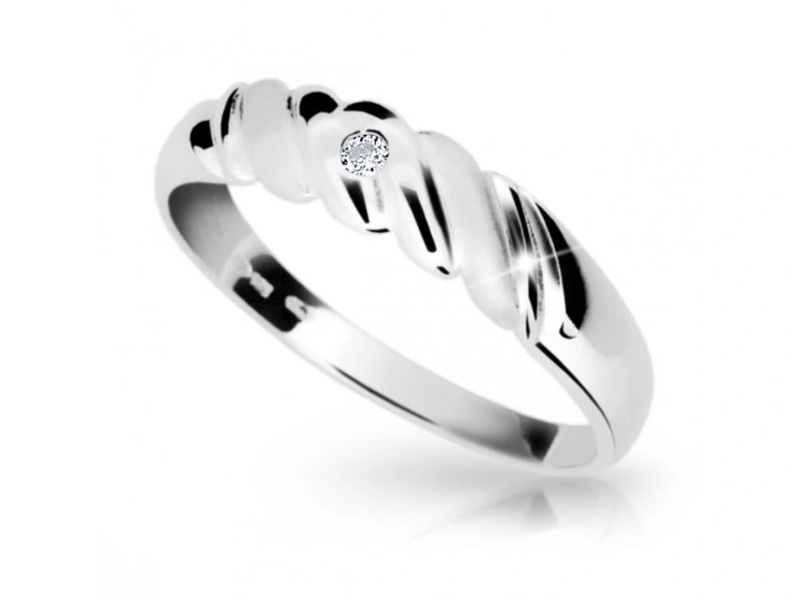 Cutie Jewellery Slušivý prsten z&nbsp;bílého zlata Z6732-1207-10-X-2 58 mm - Prsteny Prsteny s&nbsp;kamínkem