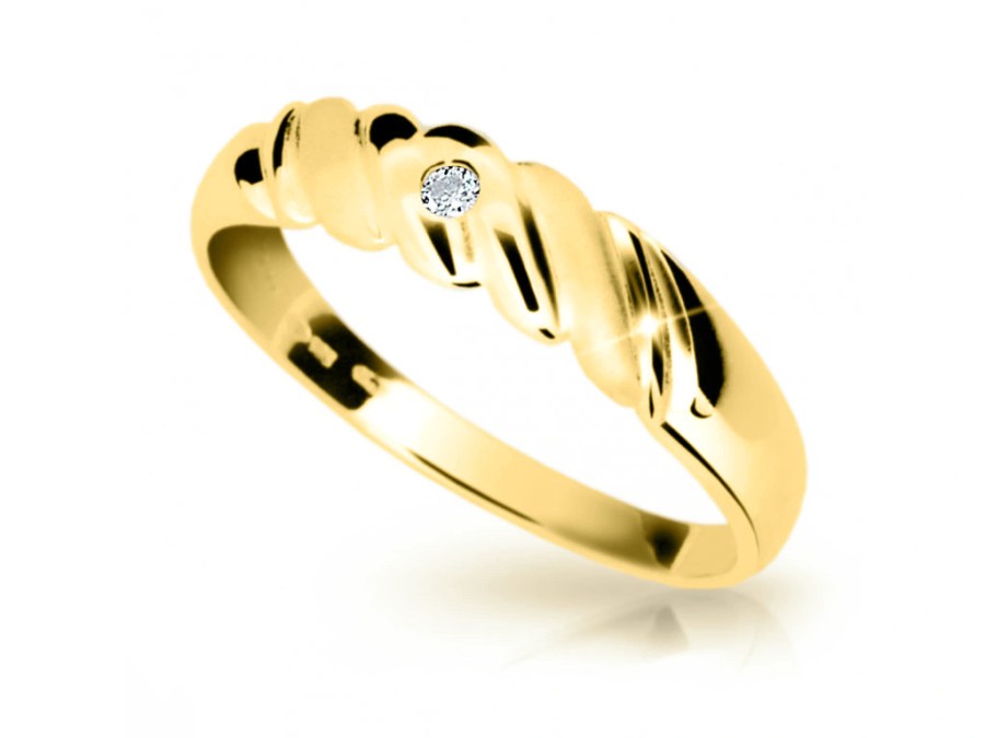 Cutie Jewellery Slušivý prsten ze žlutého zlata Z6732-1207-10-X-1 59 mm