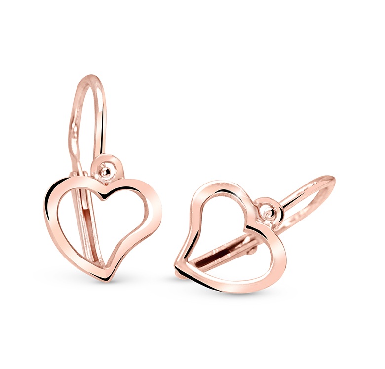 Cutie Jewellery Srdíčkové náušničky z růžového zlata C2760-10-X-4